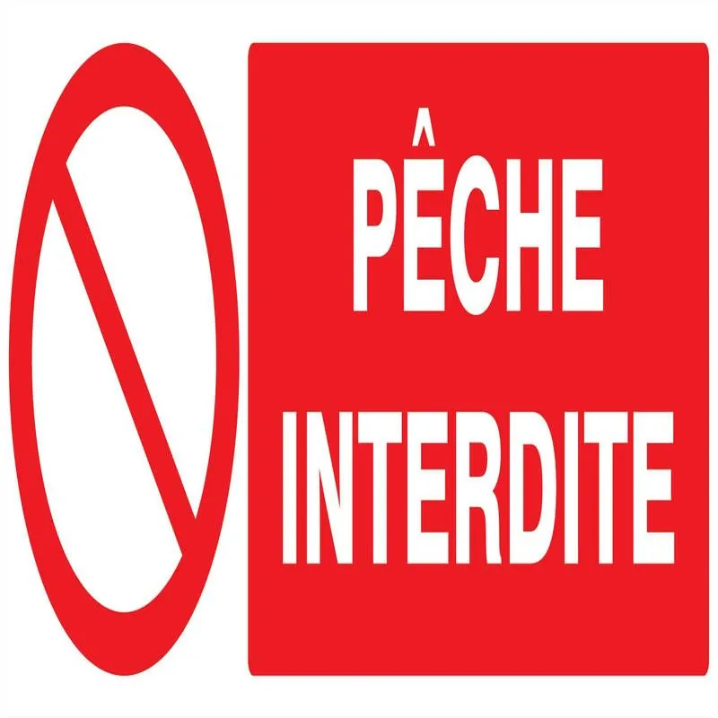Panneau PECHE INTERDITE 330X120 NORMAS Taliaplast 626215
