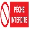Panneau PECHE INTERDITE 330X120 NORMAS Taliaplast 626215