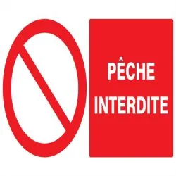Panneau PECHE INTERDITE 330x200 NORMAS Taliaplast 621215