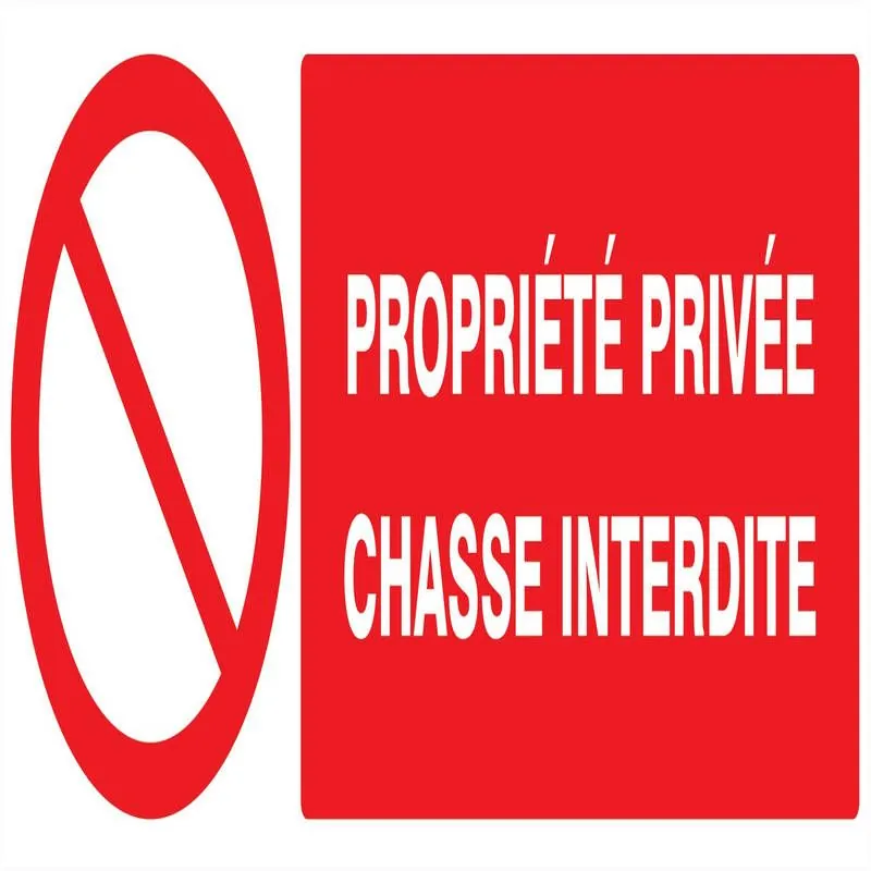 Panneau PROPRIETE PRIVEE CHASSE INTERD Taliaplast 626216