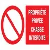 Panneau PROPRIETE PRIVEE CHASSE INTERD Taliaplast 621216