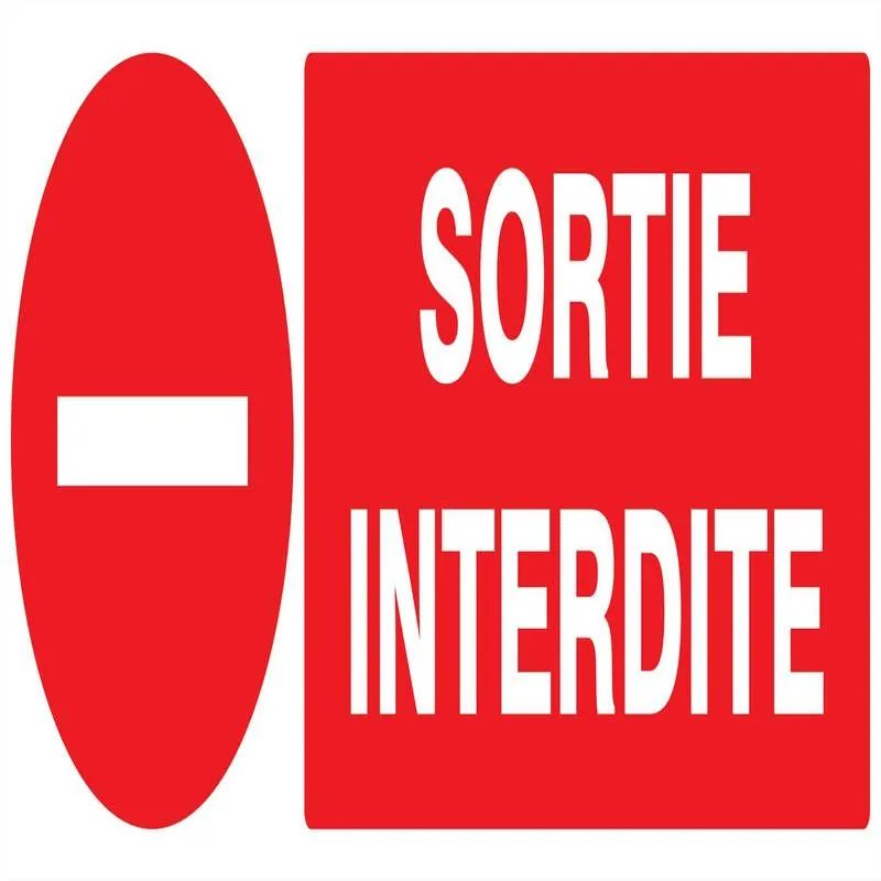 Panneau SORTIE INTERDITE 330X120 NORMA Taliaplast 626224