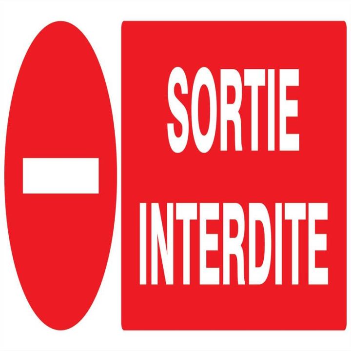 Panneau SORTIE INTERDITE 330X120 NORMA Taliaplast 626224