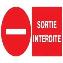 Panneau SORTIE INTERDITE 330x200 NORMA Taliaplast 621224
