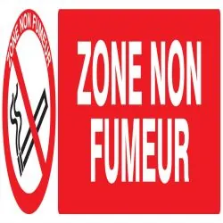 Panneau ZONE NON FUMEUR 200x52 NORMASI Taliaplast 620235