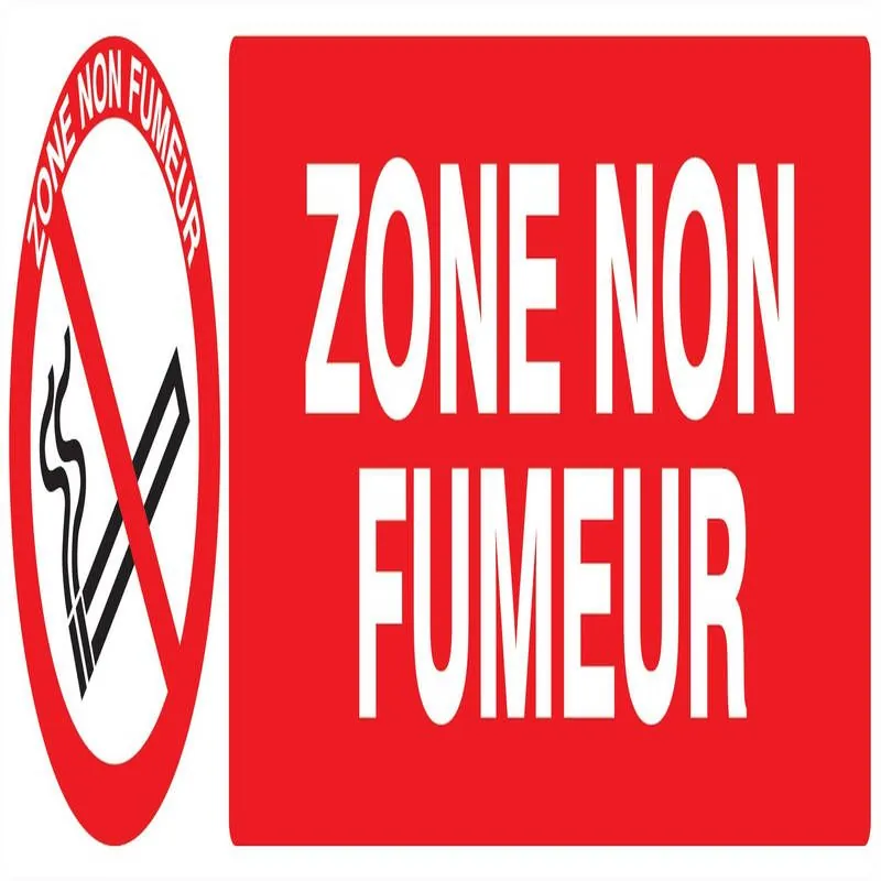 Panneau ZONE NON FUMEUR 200x52 NORMASI Taliaplast 620235