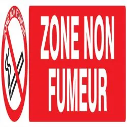 Panneau ZONE NON FUMEUR 330X75 NORMASI Taliaplast 625235