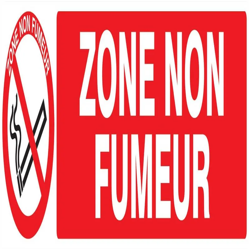 Panneau ZONE NON FUMEUR 330X75 NORMASI Taliaplast 625235