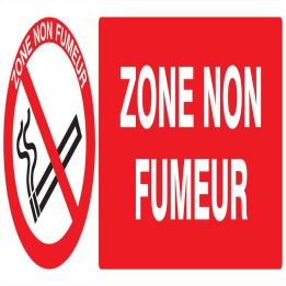 Panneau ZONE NON FUMEUR 330X120 NORMAS Taliaplast 626235