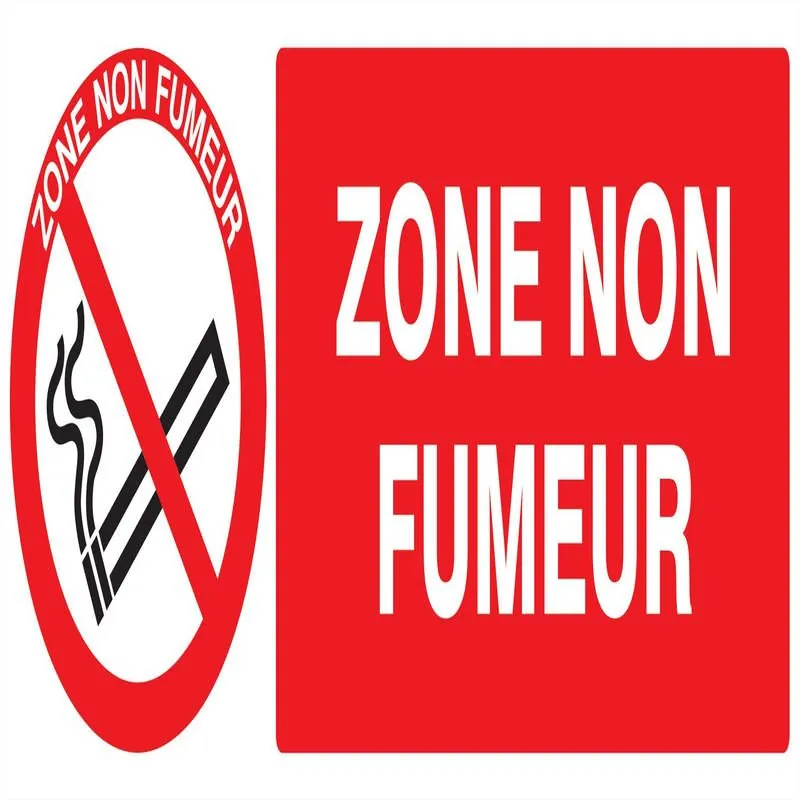 Panneau ZONE NON FUMEUR 330X120 NORMAS Taliaplast 626235