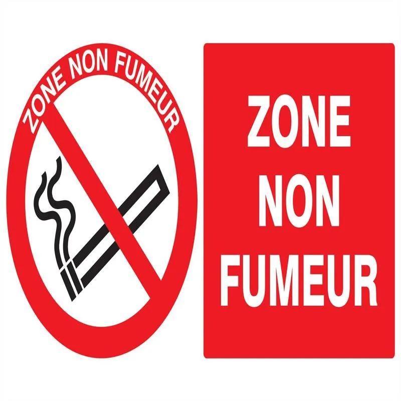Panneau ZONE NON FUMEUR 330x200 NORMAS Taliaplast 621235