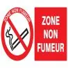 Panneau ZONE NON FUMEUR 330x200 NORMAS Taliaplast 621235