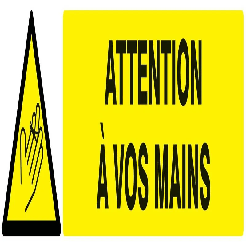 Panneau DANGER ATTENTION A VOS MAINS N Taliaplast 625311