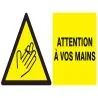 Panneau DANGER ATTENTION A VOS MAINS N Taliaplast 621311