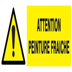 Panneau DANGER ATTENT.PEINTURE FRAICHE Taliaplast 626334