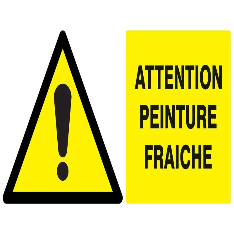 Panneau DANGER ATTENT.PEINTURE FRAICHE Taliaplast 621334
