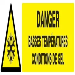Panneau DANGER BASSES TEMPERATURES CON Taliaplast 620308