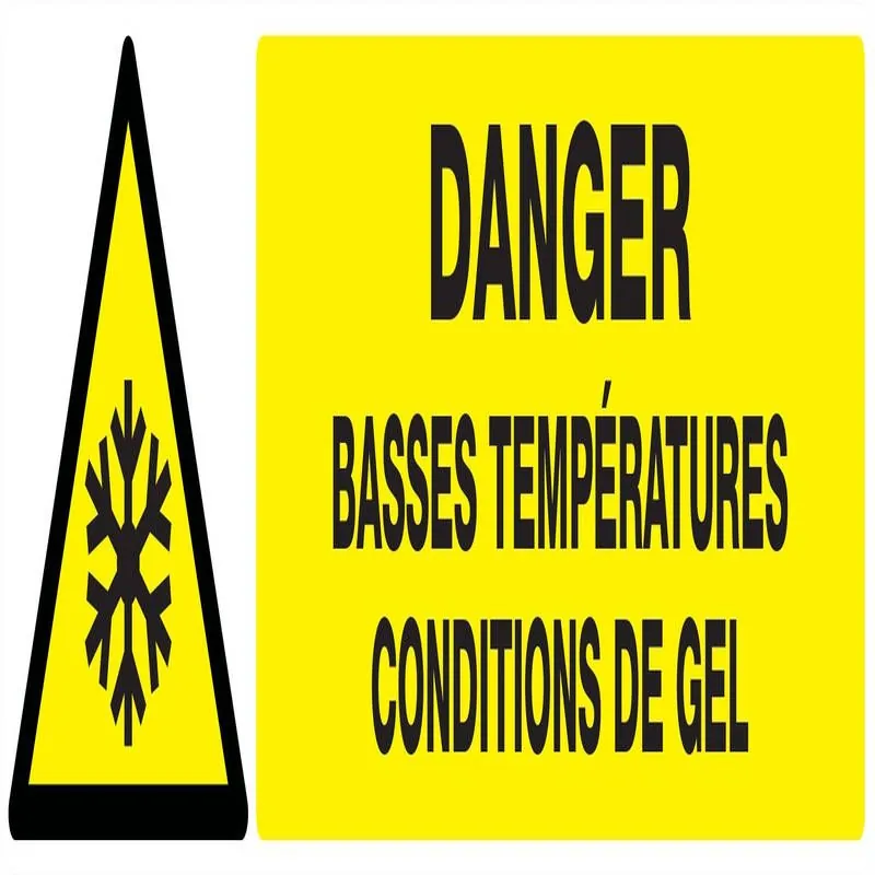 Panneau DANGER BASSES TEMPERATURES CON Taliaplast 620308
