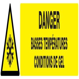 Panneau DANGER BASSES TEMPERATURES CON Taliaplast 625308