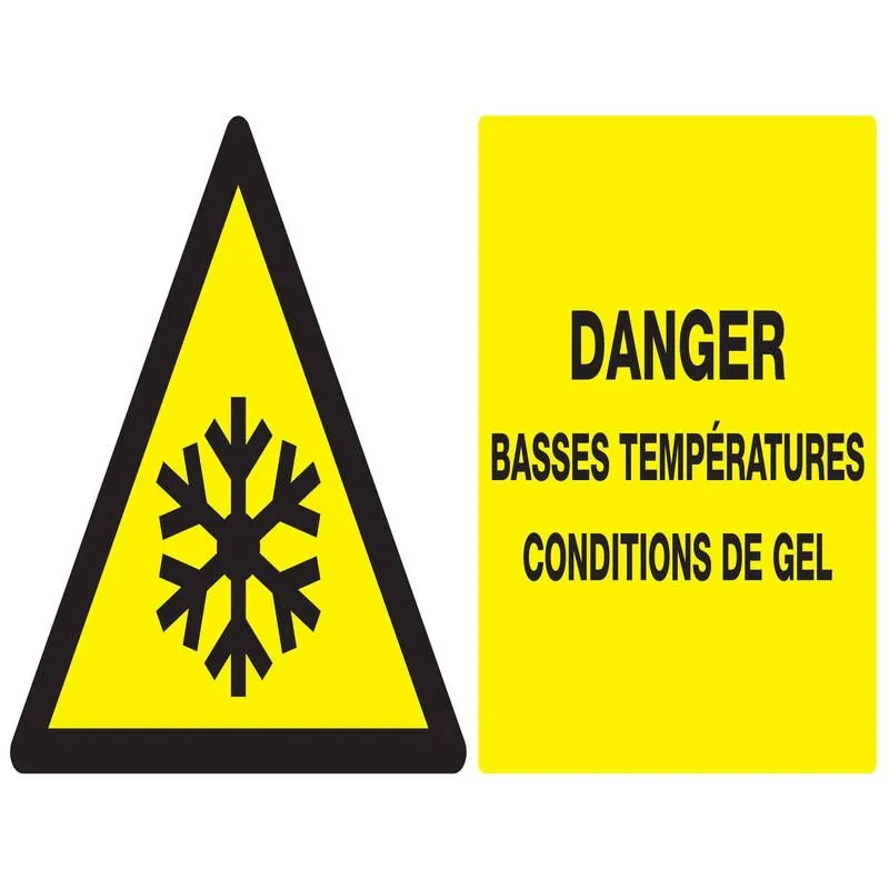 Panneau DANGER BASSES TEMPERATURES CON Taliaplast 621308