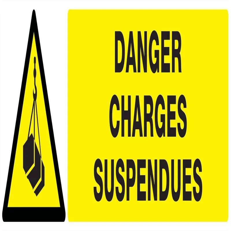 Panneau DANGER CHARGES SUSPENDUES NORM Taliaplast 620307