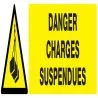 Panneau DANGER CHARGES SUSPENDUES NORM Taliaplast 620307