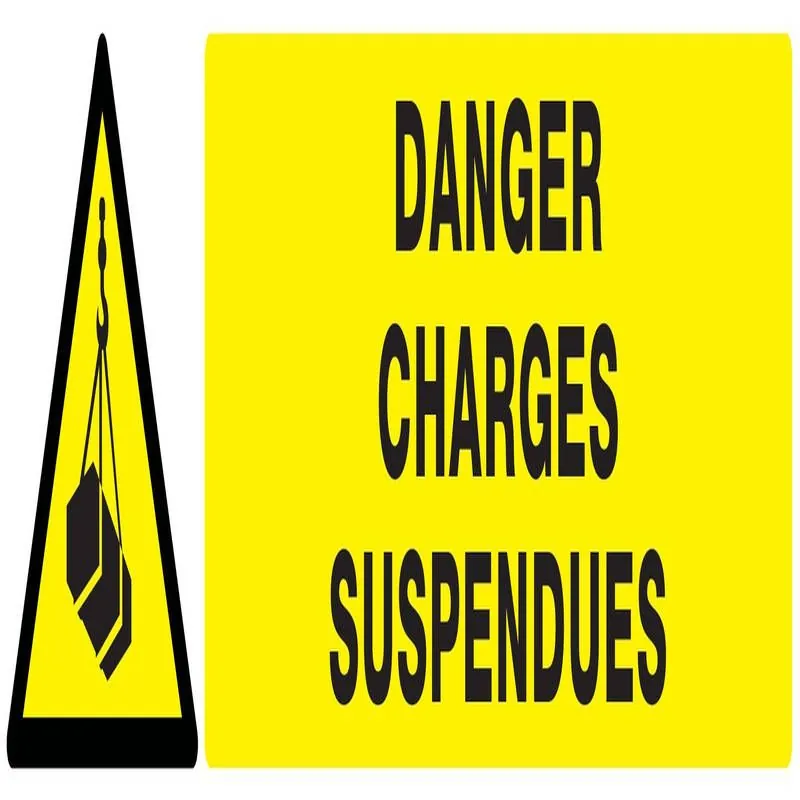 Panneau DANGER CHARGES SUSPENDUES NORM Taliaplast 625307