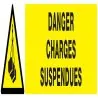 Panneau DANGER CHARGES SUSPENDUES NORM Taliaplast 625307