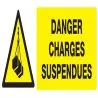 Panneau DANGER CHARGES SUSPENDUES NORM Taliaplast 626307