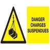 Panneau DANGER CHARGES SUSPENDUES NORM Taliaplast 621307