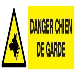 Panneau DANGER, CHIEN DE GARDE NORMASI Taliaplast 626330