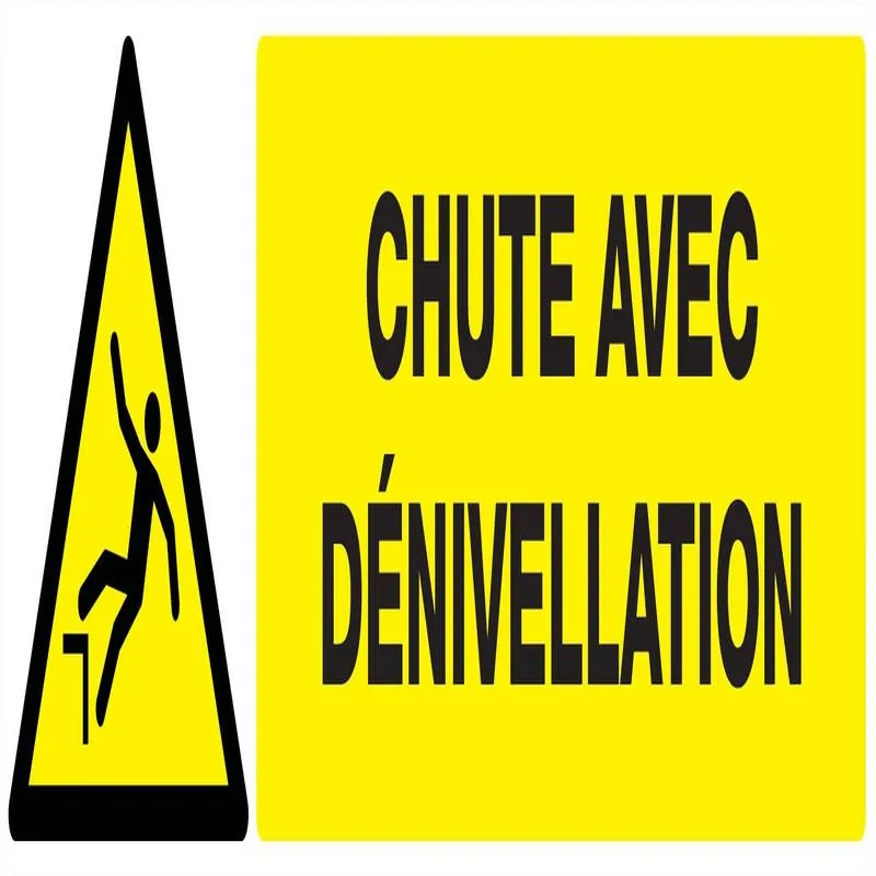 Panneau DANGER RISQUE DE CHUTE NORMASI Taliaplast 620327