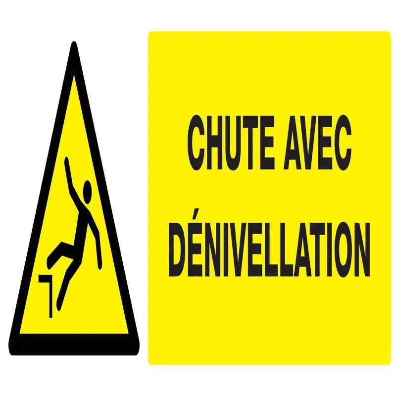 Panneau DANGER RISQUE DE CHUTE NORMASI Taliaplast 626327