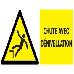 Panneau DANGER RISQUE DE CHUTE NORMASI Taliaplast 621327