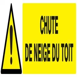 Panneau DANGER CHUTE DE NEIGE DU TOIT Taliaplast 620320