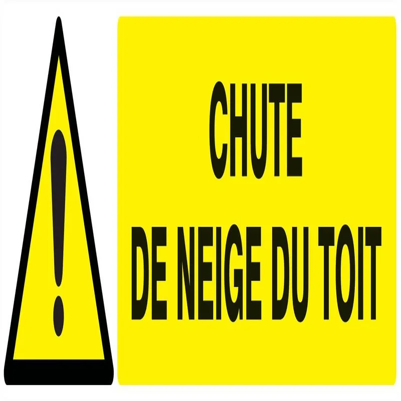Panneau DANGER CHUTE DE NEIGE DU TOIT Taliaplast 620320