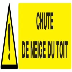 Panneau DANGER CHUTE DE NEIGE DU TOIT Taliaplast 625320