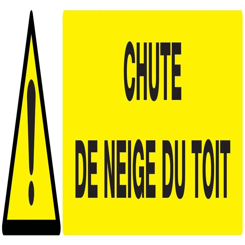 Panneau DANGER CHUTE DE NEIGE DU TOIT Taliaplast 625320