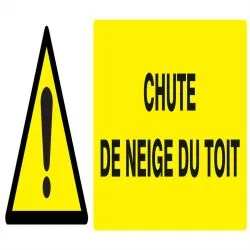 Panneau DANGER CHUTE DE NEIGE DU TOIT Taliaplast 626320