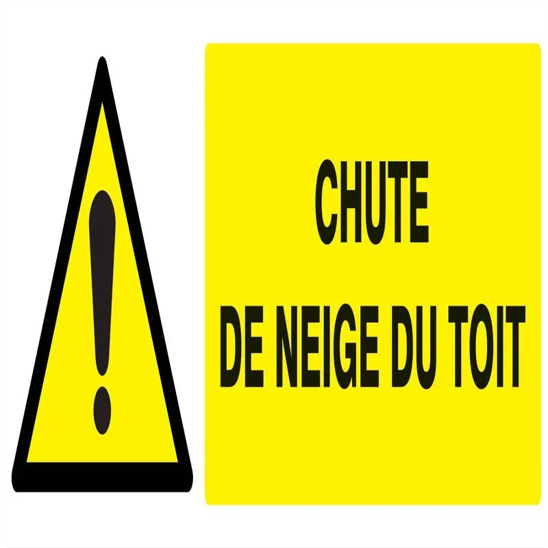Panneau DANGER CHUTE DE NEIGE DU TOIT Taliaplast 626320