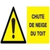 Panneau DANGER CHUTE DE NEIGE DU TOIT Taliaplast 621320