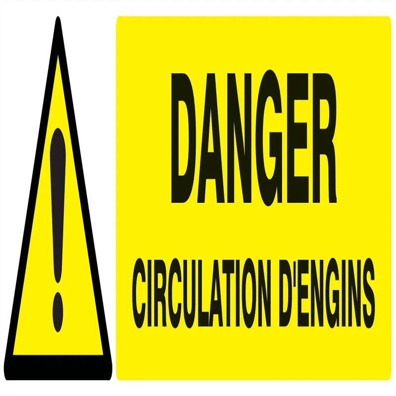 Panneau DANGER CIRCULATION D'ENGINS NO Taliaplast 620324