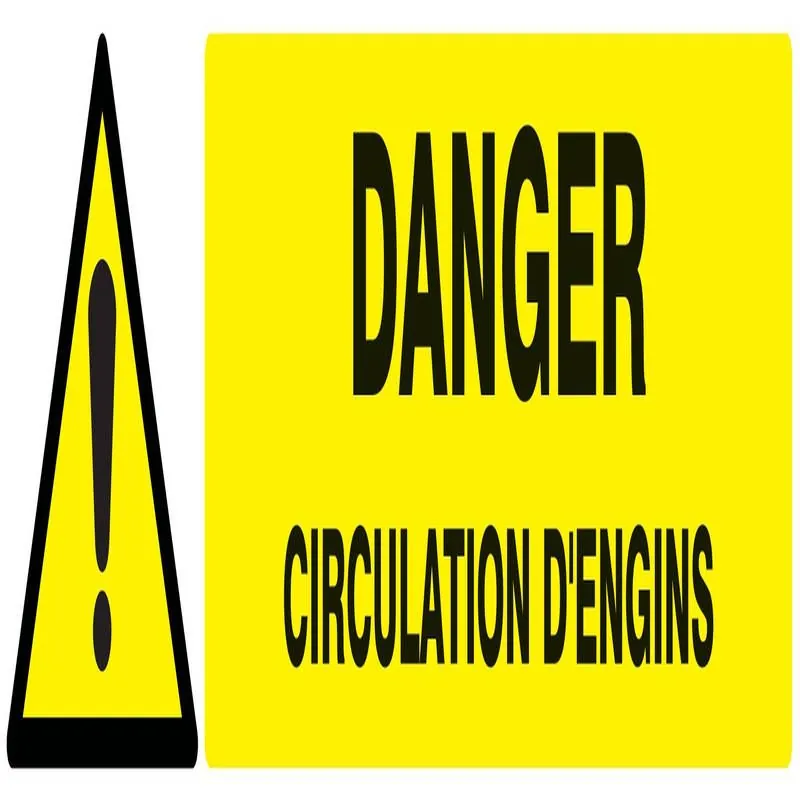 Panneau DANGER CIRCULATION D'ENGINS NO Taliaplast 625324