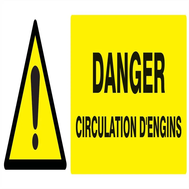 Panneau DANGER CIRCULATION D'ENGINS NO Taliaplast 626324