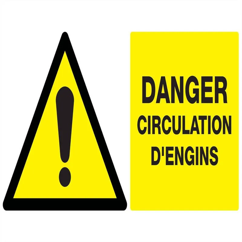 Panneau DANGER CIRCULATION D'ENGINS NO Taliaplast 621324