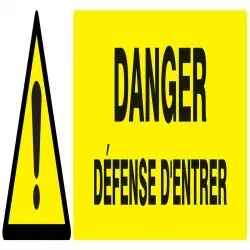 Panneau DANGER DEFENSE D'ENTRER NORMAS Taliaplast 620325