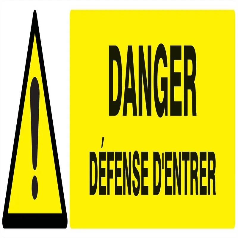 Panneau DANGER DEFENSE D'ENTRER NORMAS Taliaplast 620325