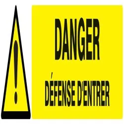 Panneau DANGER DEFENSE D'ENTRER NORMAS Taliaplast 625325
