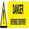 Panneau DANGER DEFENSE D'ENTRER NORMAS Taliaplast 625325