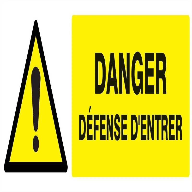 Panneau DANGER DEFENSE D'ENTRER NORMAS Taliaplast 626325